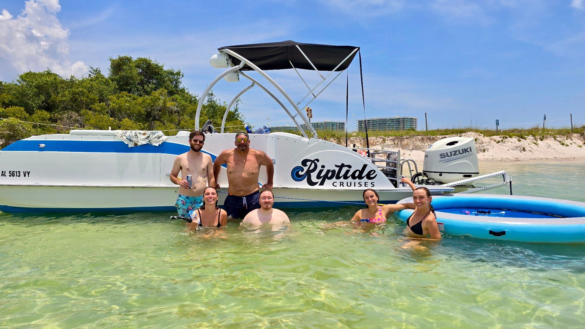 Private Cruise with Riptide Cruises at Robinson Island in Orange Beach Alabama Custom Charter