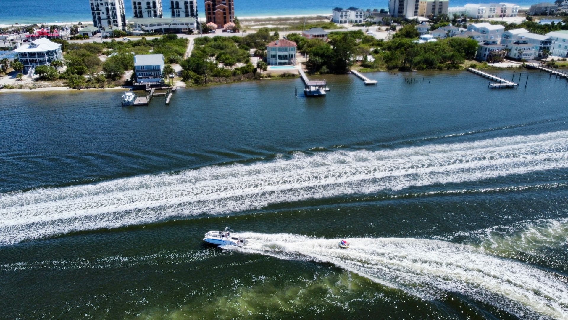 Riptide Cruises in Orange Beach Alabama with Woman Captain Christina on Private Cruise by Alabama Beaches