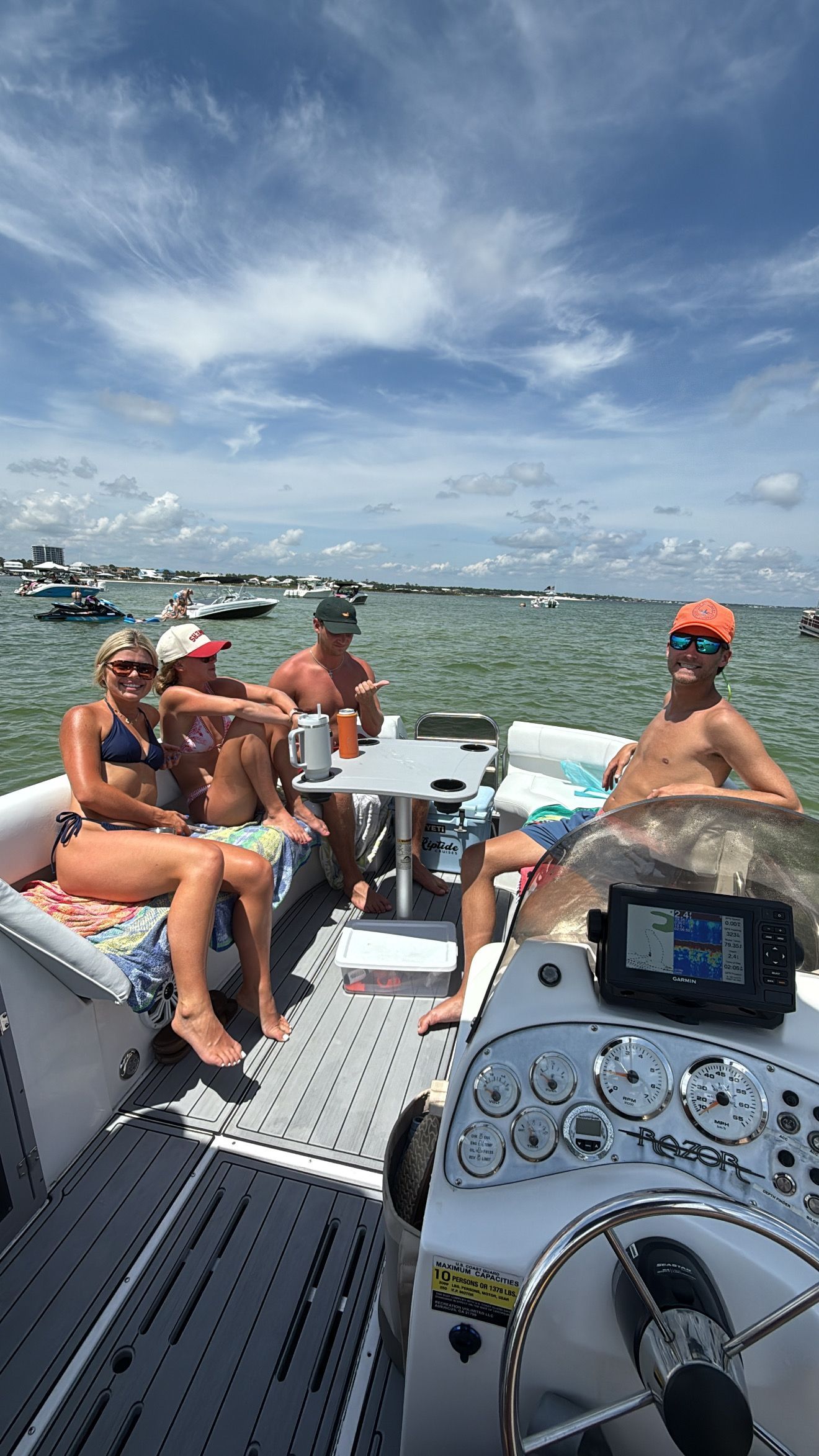 Riptide Cruises in Orange Beach Alabama with Woman Captain Christina on Private Cruise by Alabama Beaches