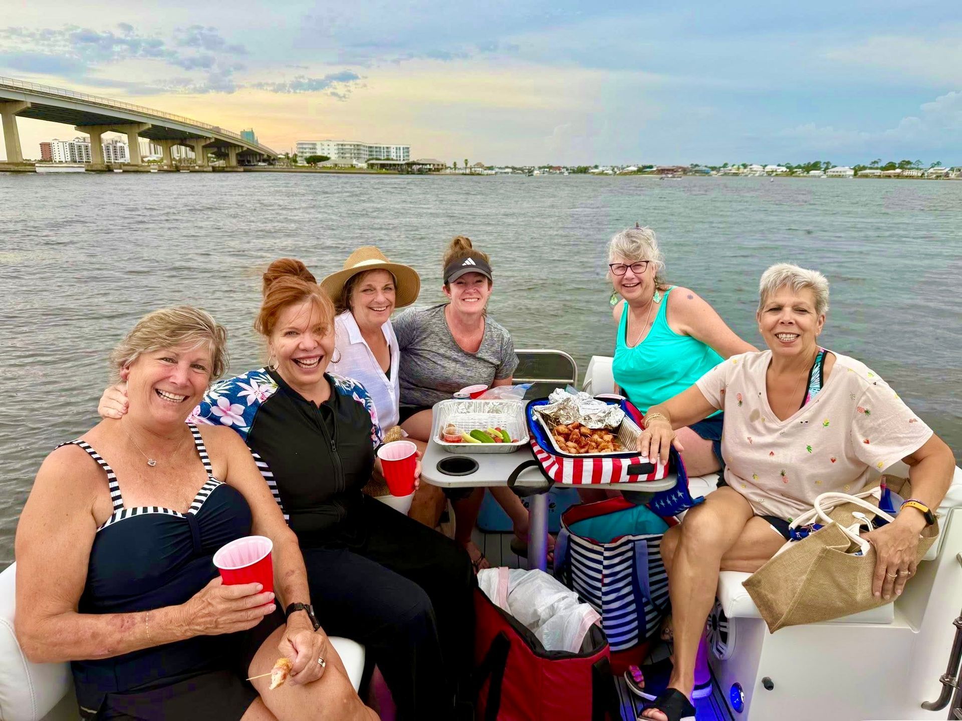 Sunset Charter with Riptide Cruises in Orange Beach Alabama with Woman Captain on Private Cruise by Alabama Beaches