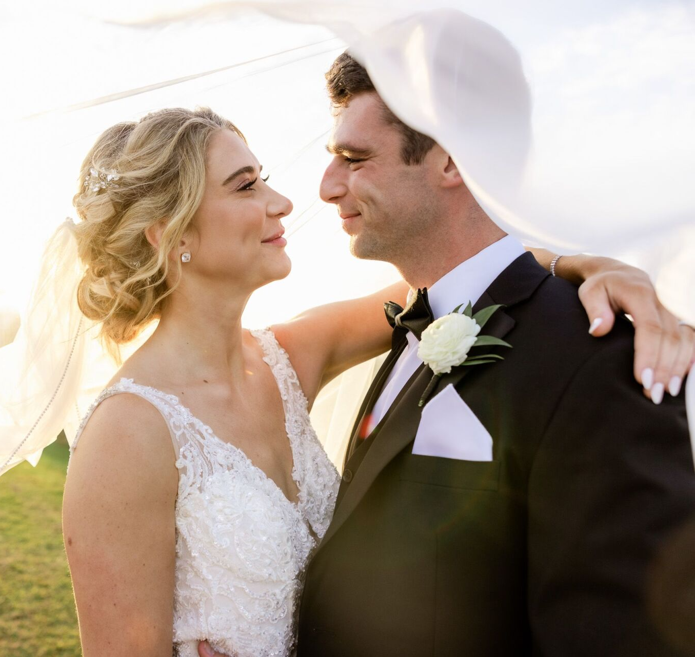 Beach wedding bridal hair