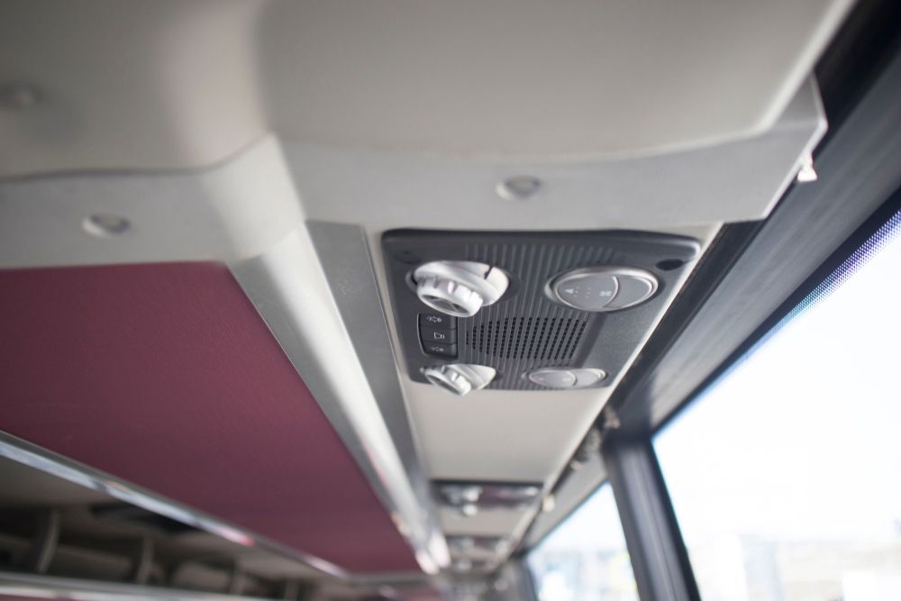Row Of Air Conditioning System In Shuttle Bus — Autocool Air Conditioning in Raymond Terrace, NSW