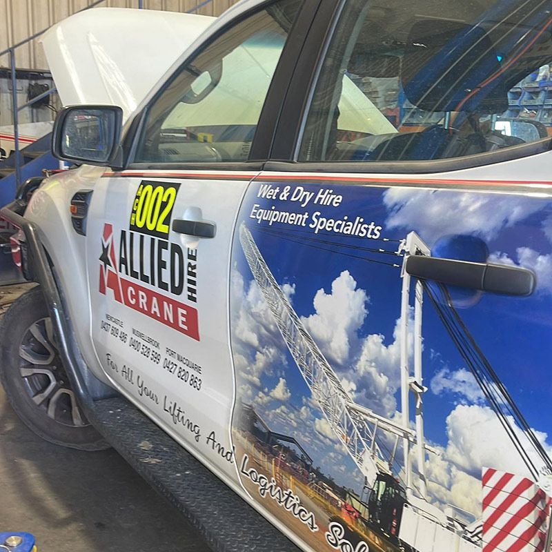 Allied Crane Vehicle Repairing On The Auto Repair Shop — Autocool Air Conditioning in Raymond Terrace, NSW