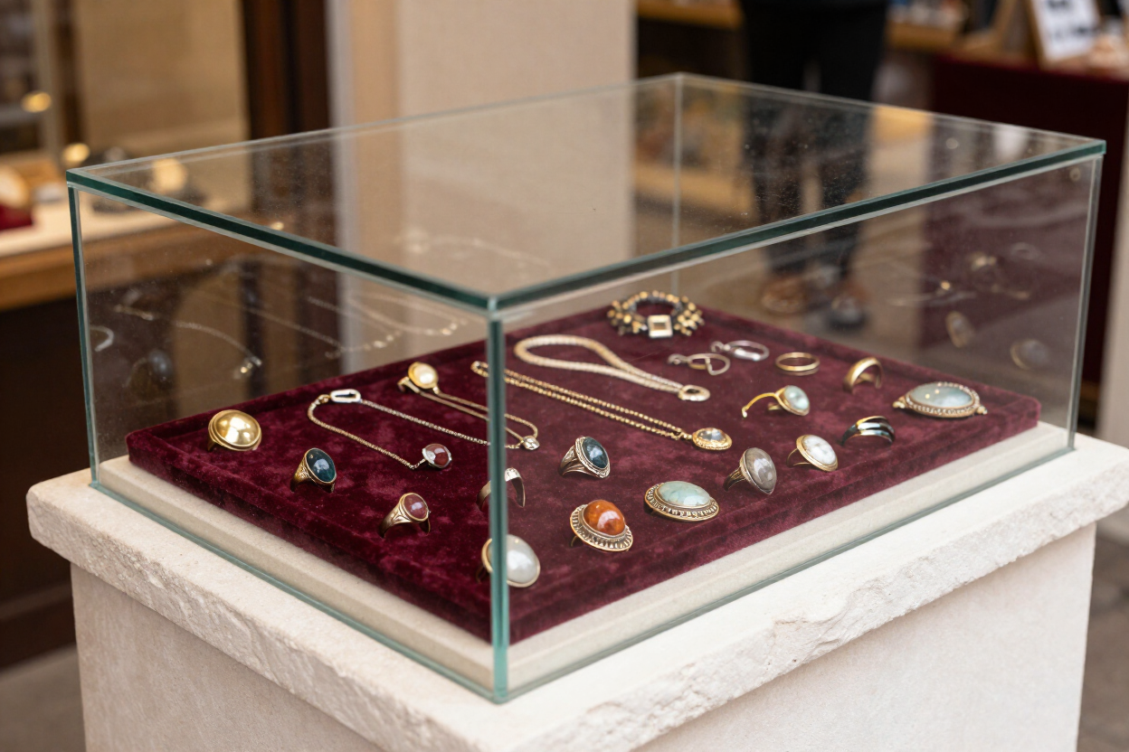 Vintage jewelry display tray at Uptown Marketplace Augusta