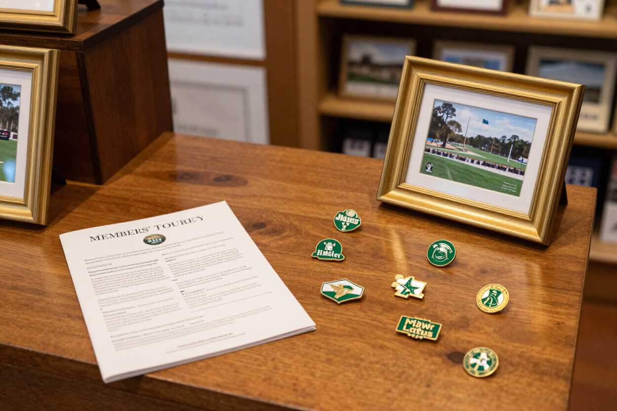 Masters Tournament memorabilia display at Uptown Marketplace Augusta