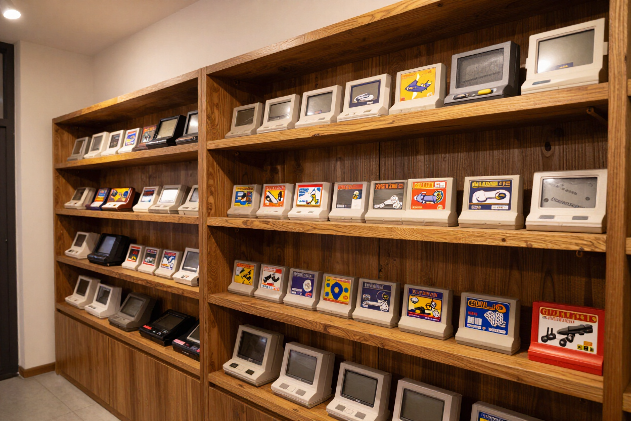 Retro video games display at Uptown Marketplace Augusta