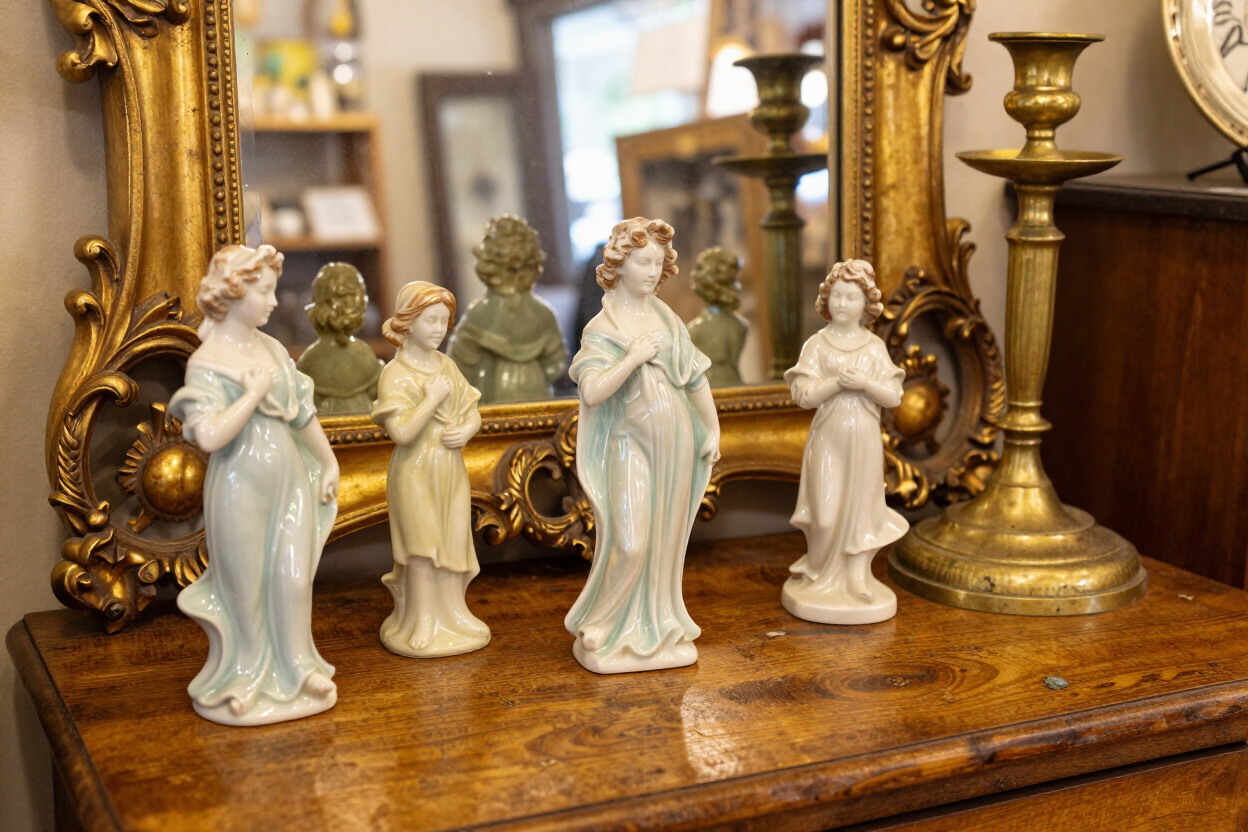 Vintage antiques display at Uptown Marketplace Augusta
