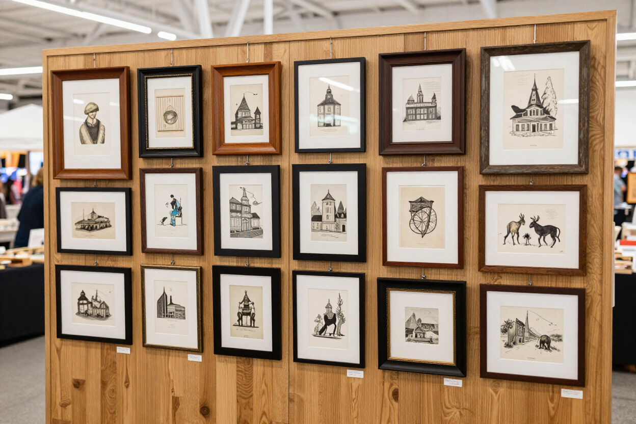 Wall art display at Uptown Marketplace Augusta