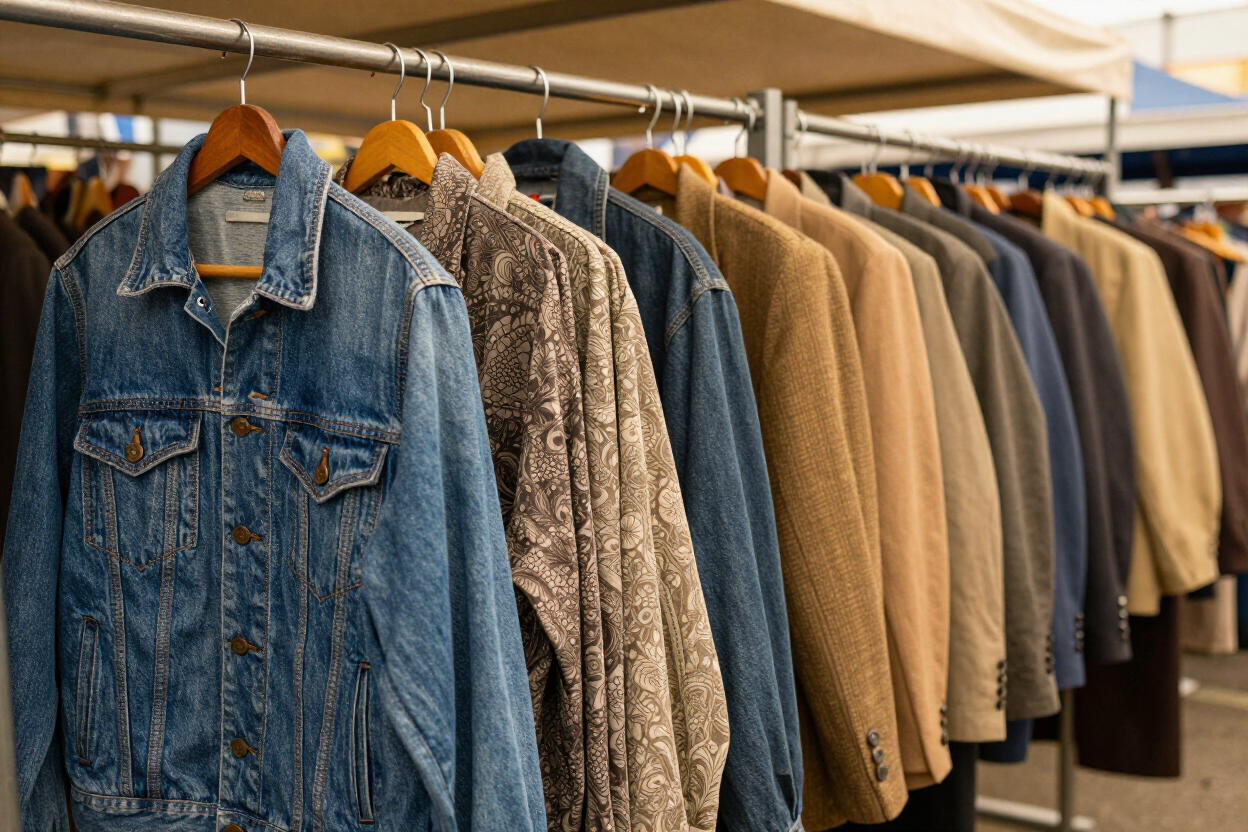 Vintage clothing rack at Uptown Marketplace Augusta