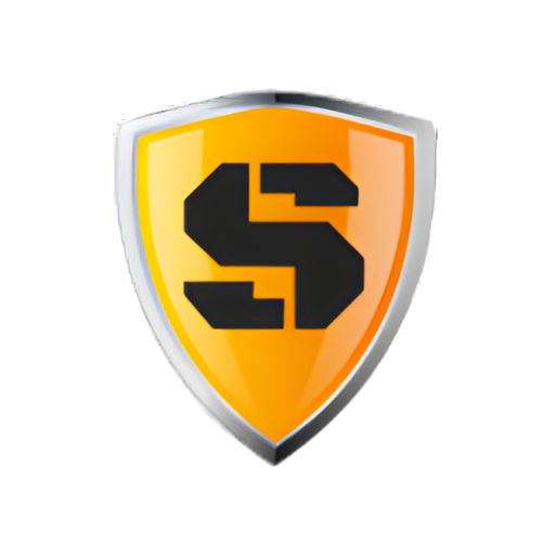 Yellow shield with a black
