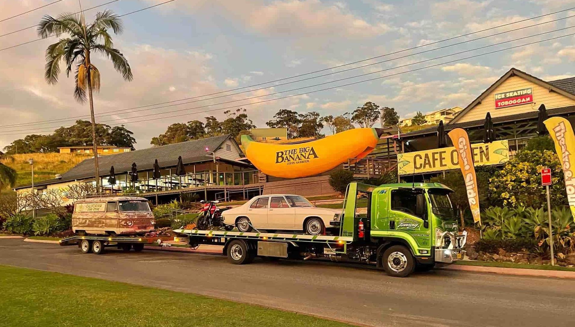 Green Towing Truck — New England Towing in Glen Innes, NSW
