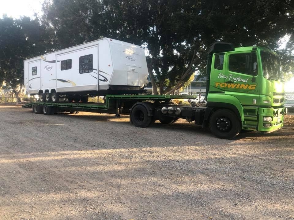 Transporting a Trailer Van — New England Towing in Armidale, NSW
