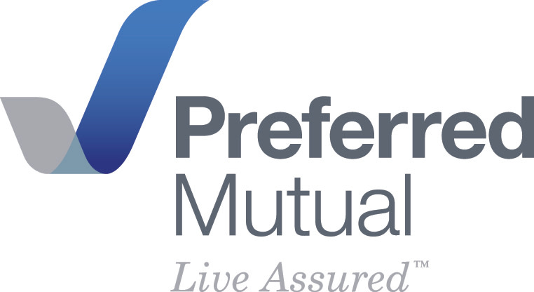 Preferred Mutual logo with blue checkmark design and 