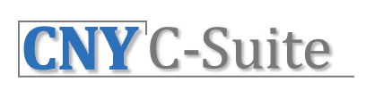 CNY C-Suite logo: blue letters 