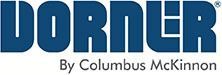 Dorner logo, dark blue text, 