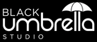 Black Umbrella Studio logo with white text and umbrella icon on black background