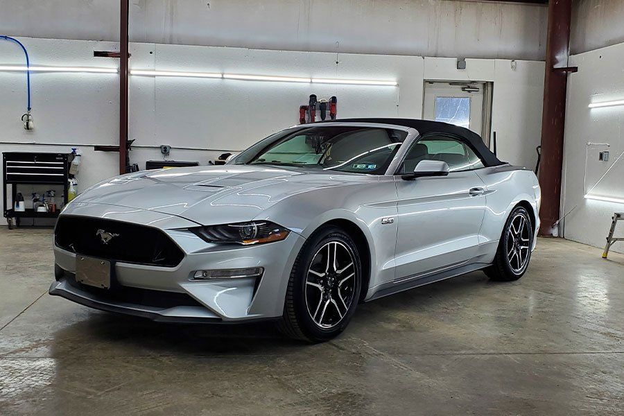 mustang in shop