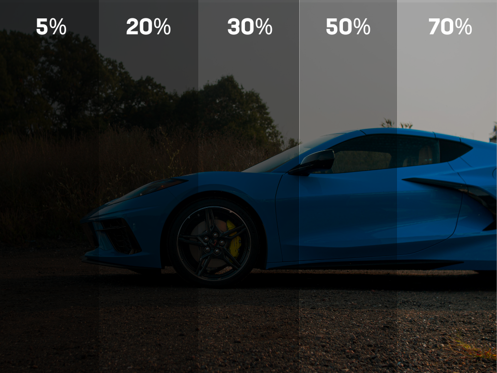 a blue sports car is parked on the side of the road .