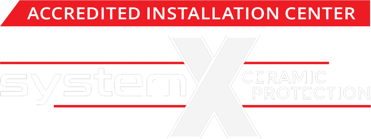 Accredited Installation Center badge with red header and white background