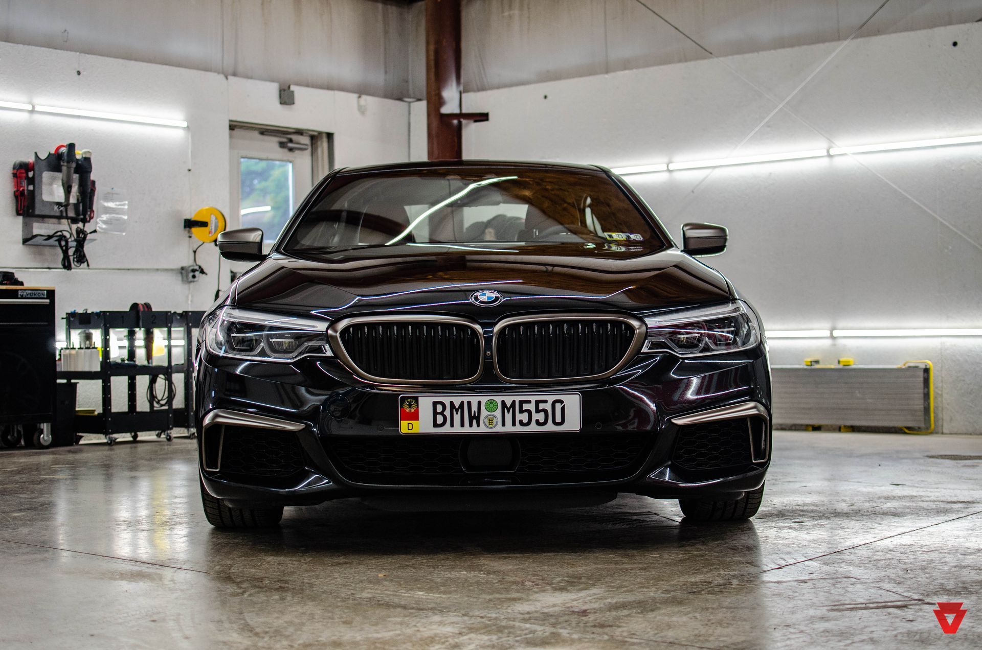 Deep gloss on a 2022 BMW M550i detailed and ceramic coated at Keystone Detail in Waterford & Erie, PA