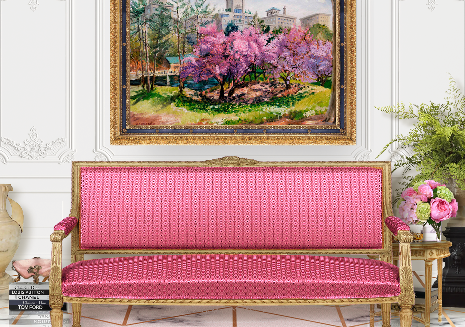 John Varriano, American Artist - Landscape Oil Painting: Central Park Spring