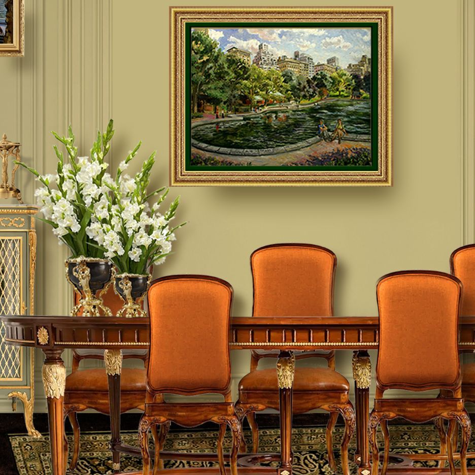 John Varriano Landscape Oil Painting: Central Park Summer