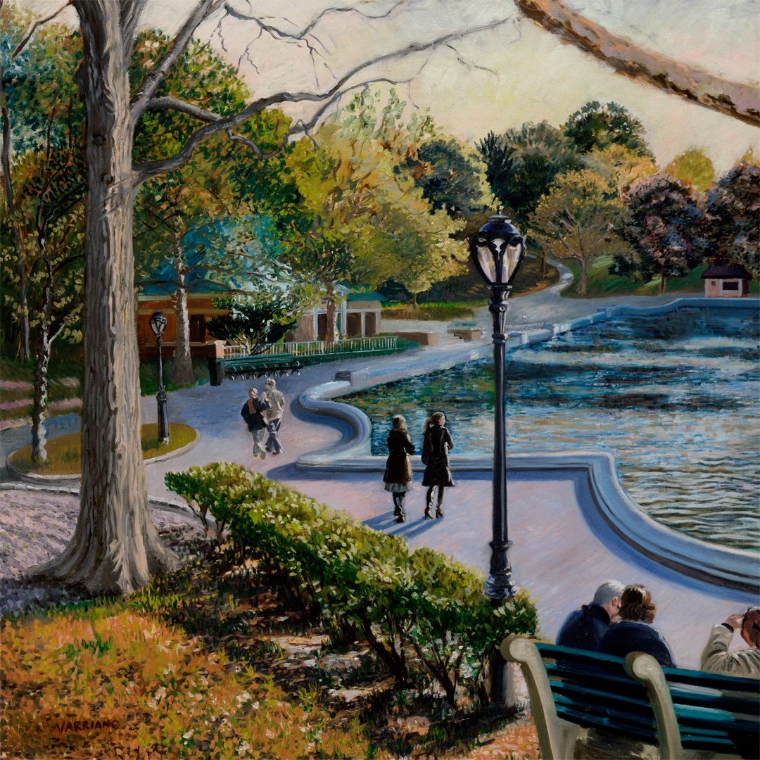 John Varriano American Artist Landscape Oil Painting: Arcadian Twilight
