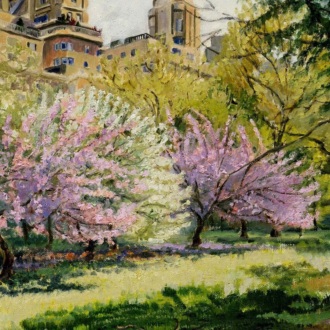 John Varriano American Artist Landscape Oil Painting: Spring Blossom