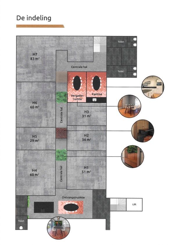 Plattegrond kantoorruimte Hulsterpoort