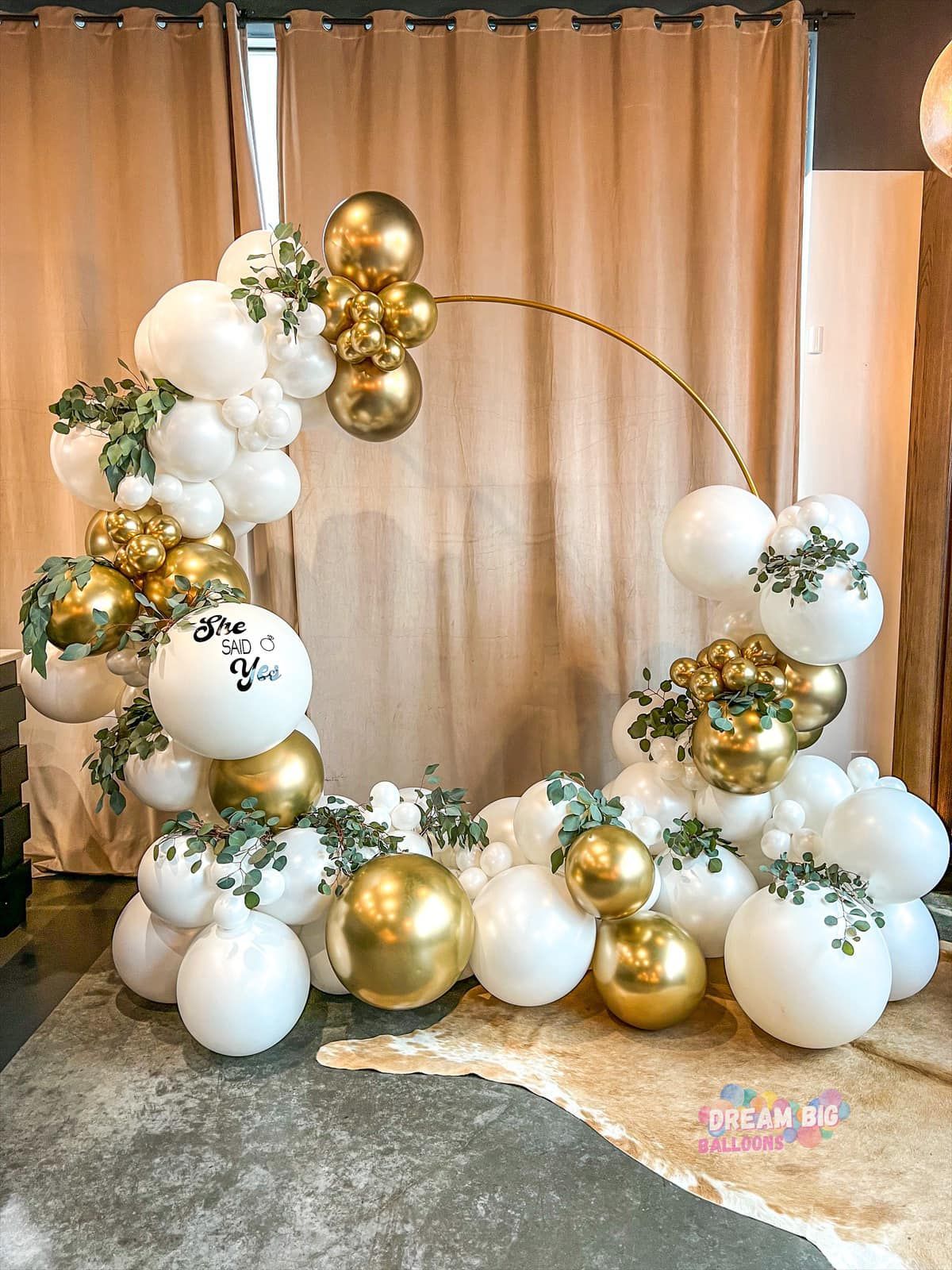 Engagement balloon circle frame hoop