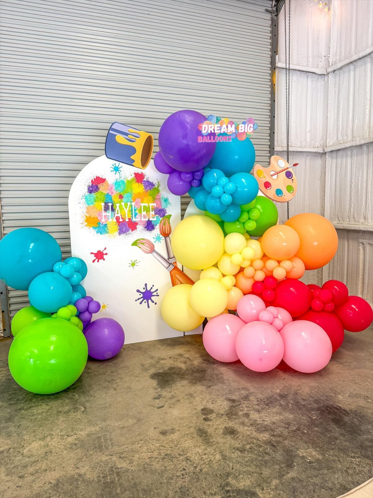 paint party balloon arch china spring texas
