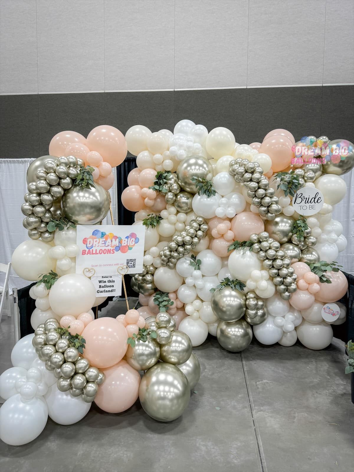 wedding bridal shower balloon garland arch wall waco texas