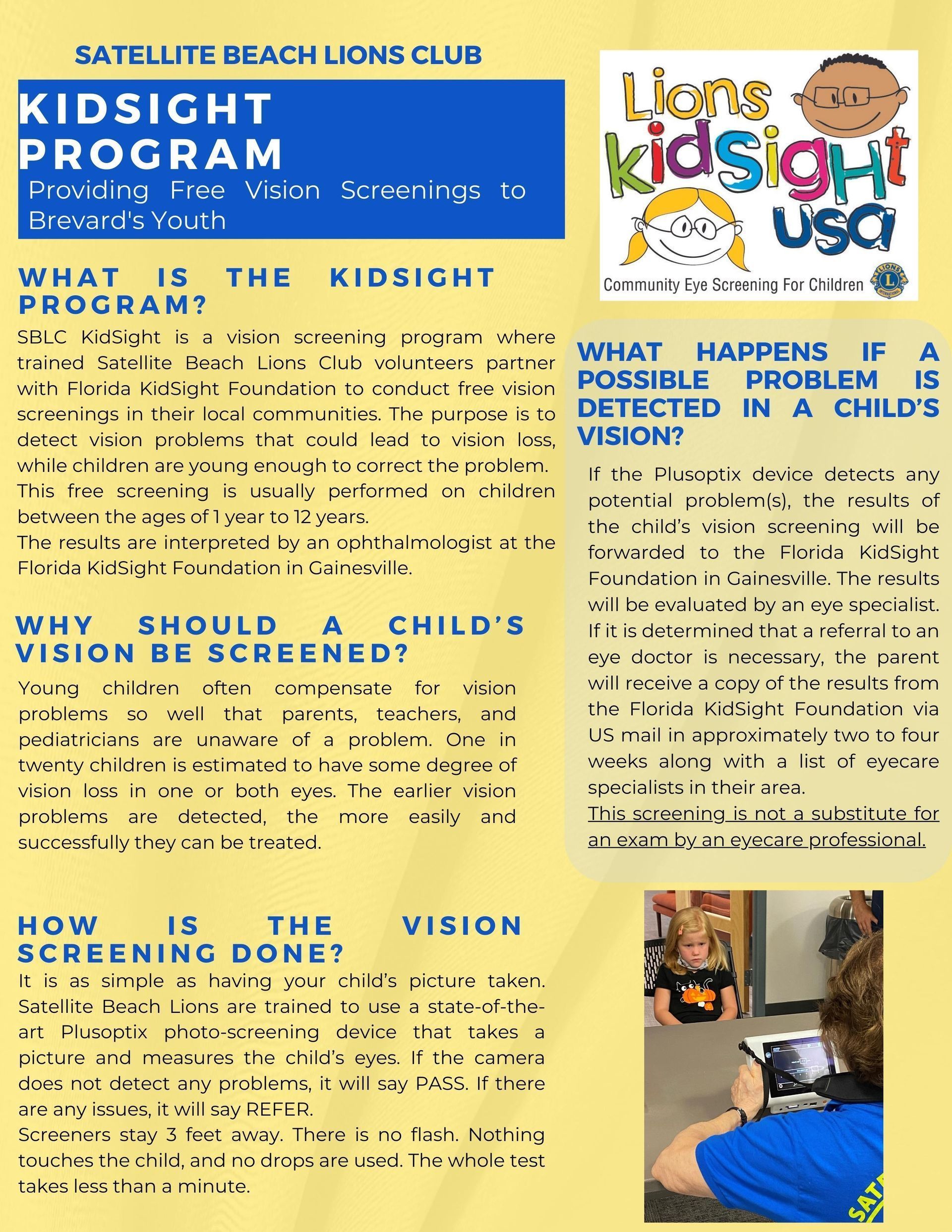 A page from a satellite beach lions club newsletter