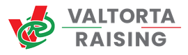 Logo dell'allevamento Valtorta con disegno rosso/verde e nome dell'azienda.