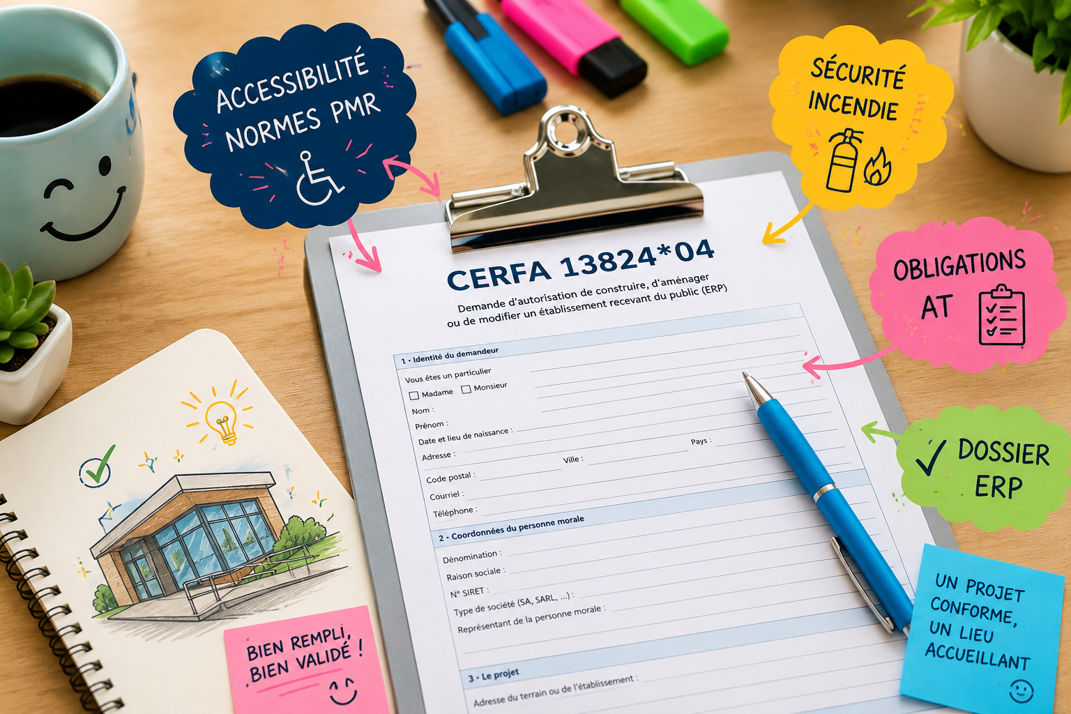 Formulaire CERFA 13824*04, dossier ERP