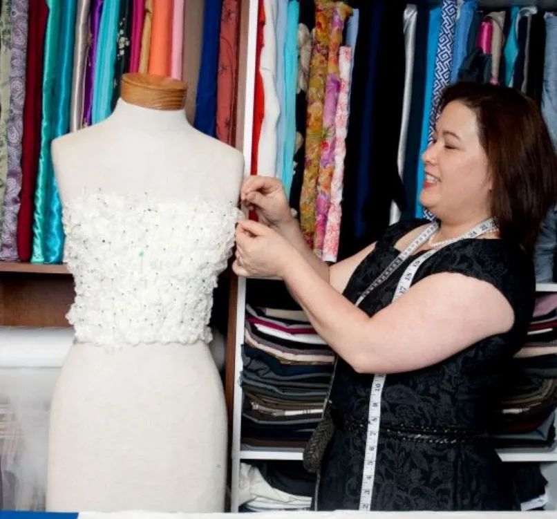 lady measuring