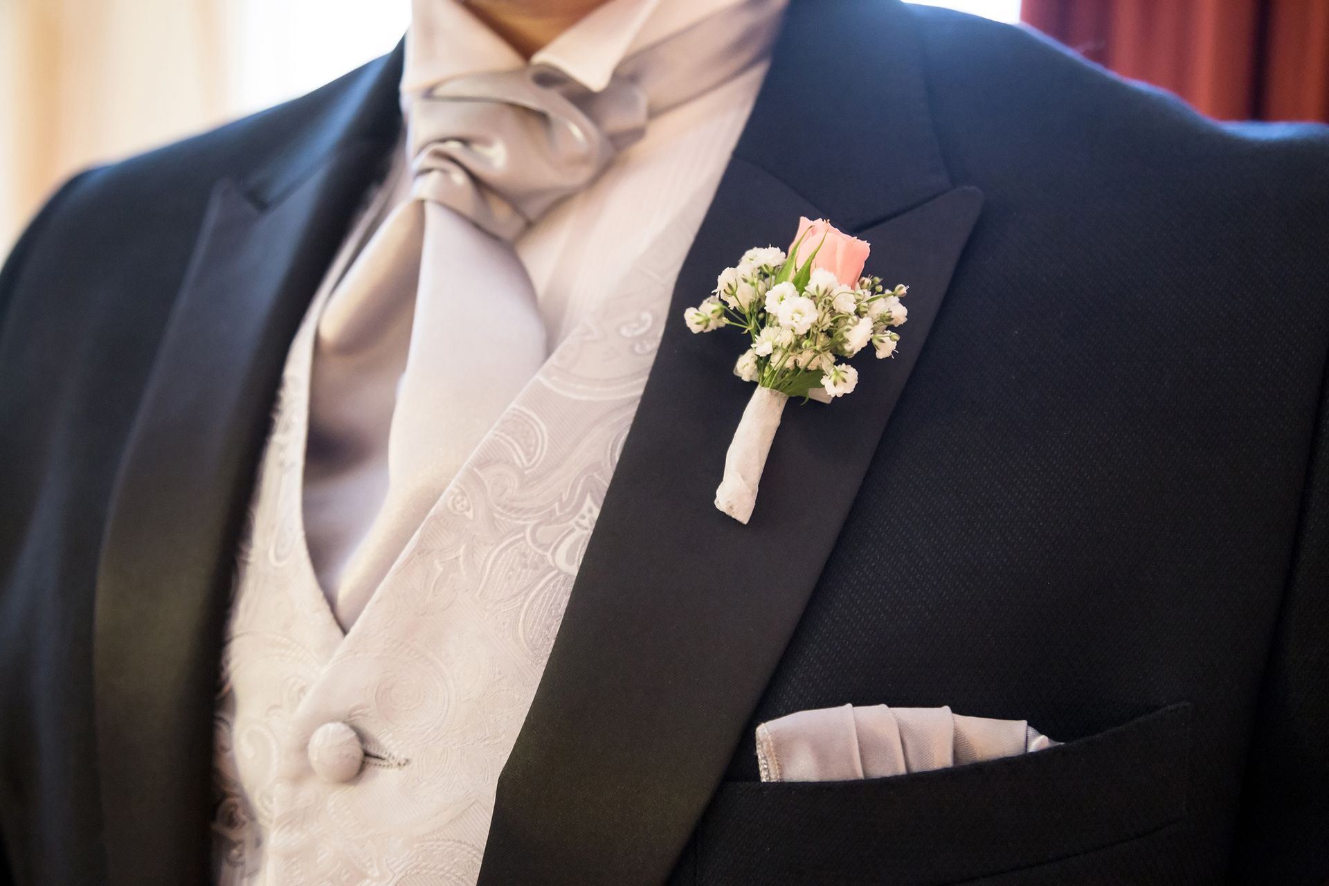 Male model in a blue suit