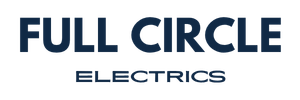 Full Circle Electrics logo in dark blue on a white background