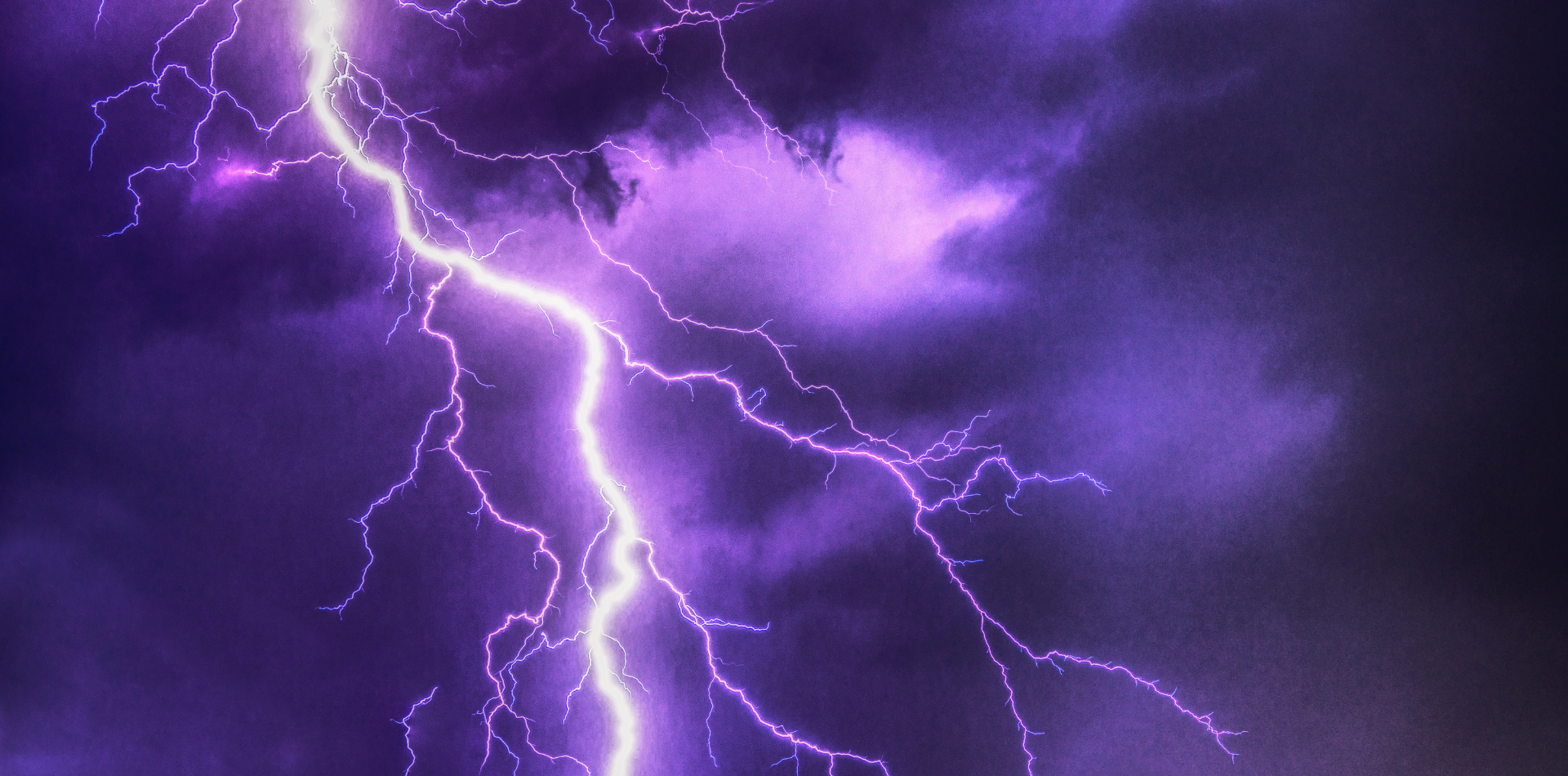 Lightning in the sky
