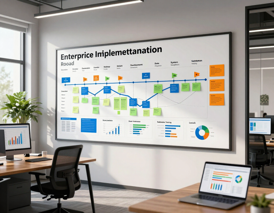 Twelve-month implementation roadmap for enterprise transformation