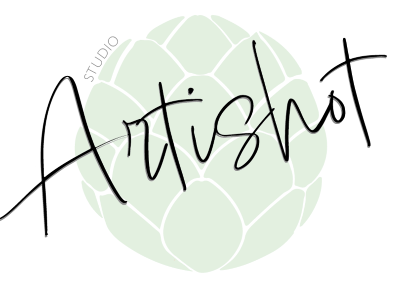 Het logo van Artishot Studio: het schrijflettertype 
