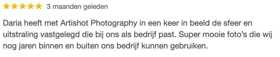 Tekstberichten waarin iemands werk wordt geprezen. Berichten bevatten onder andere