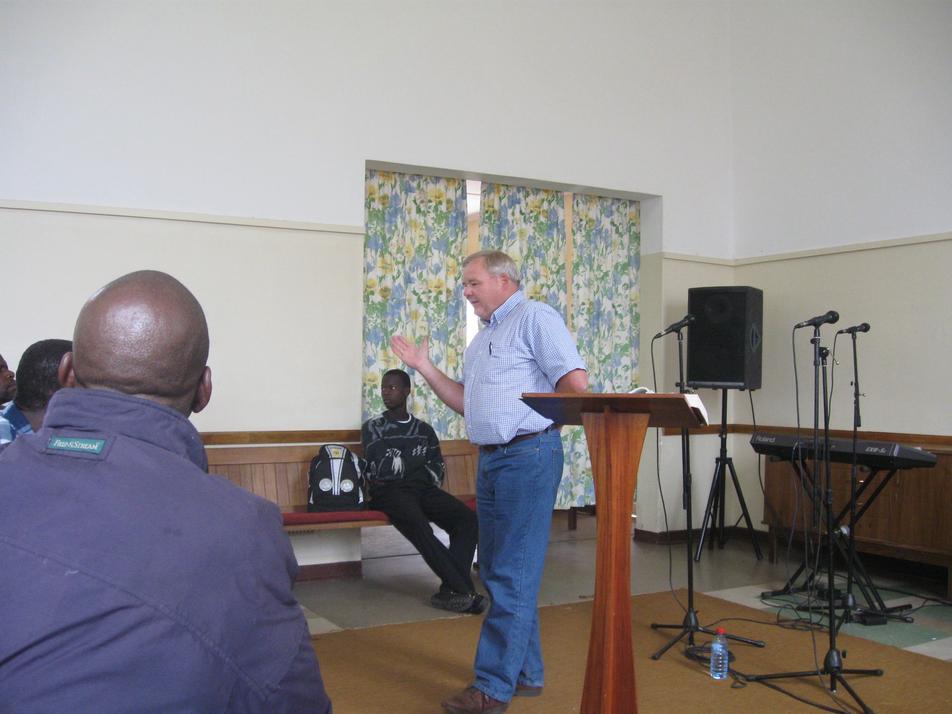 Ron talking to africans about farming