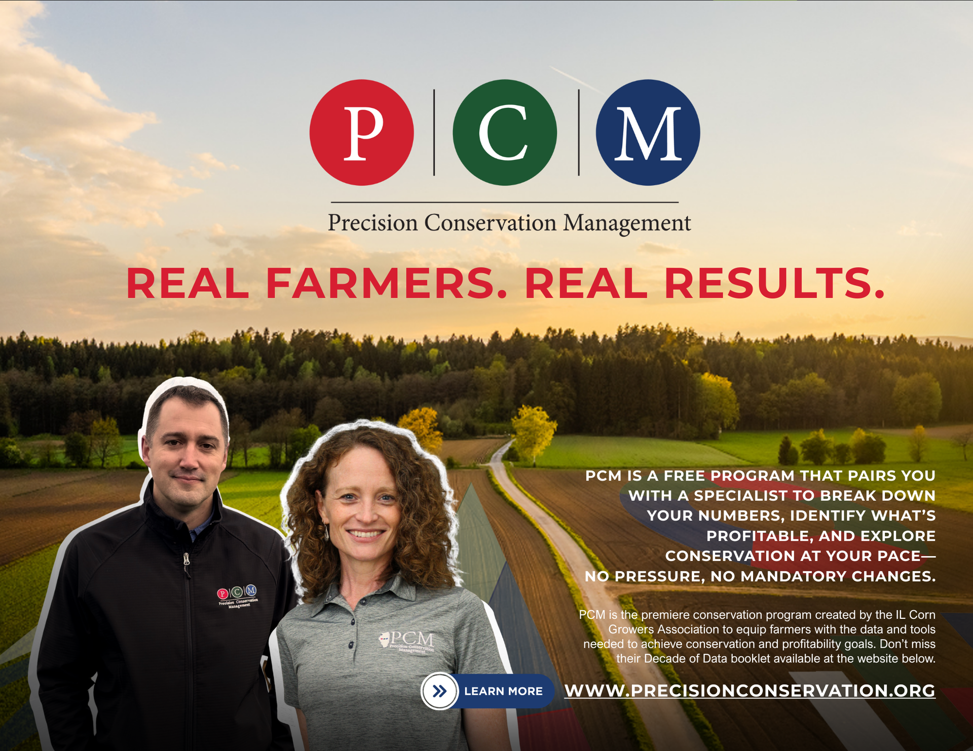 an ad for PCM - IL Corn created the PCM program