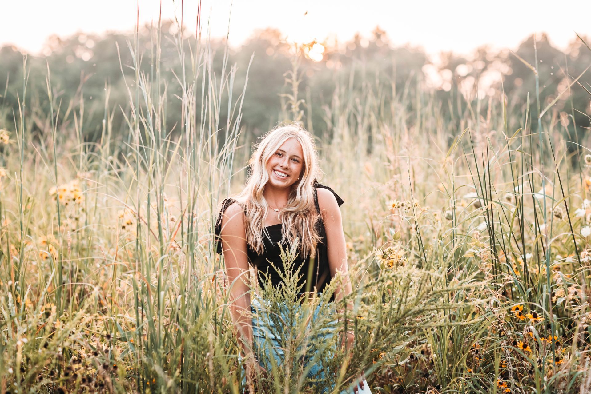 bailey in a field