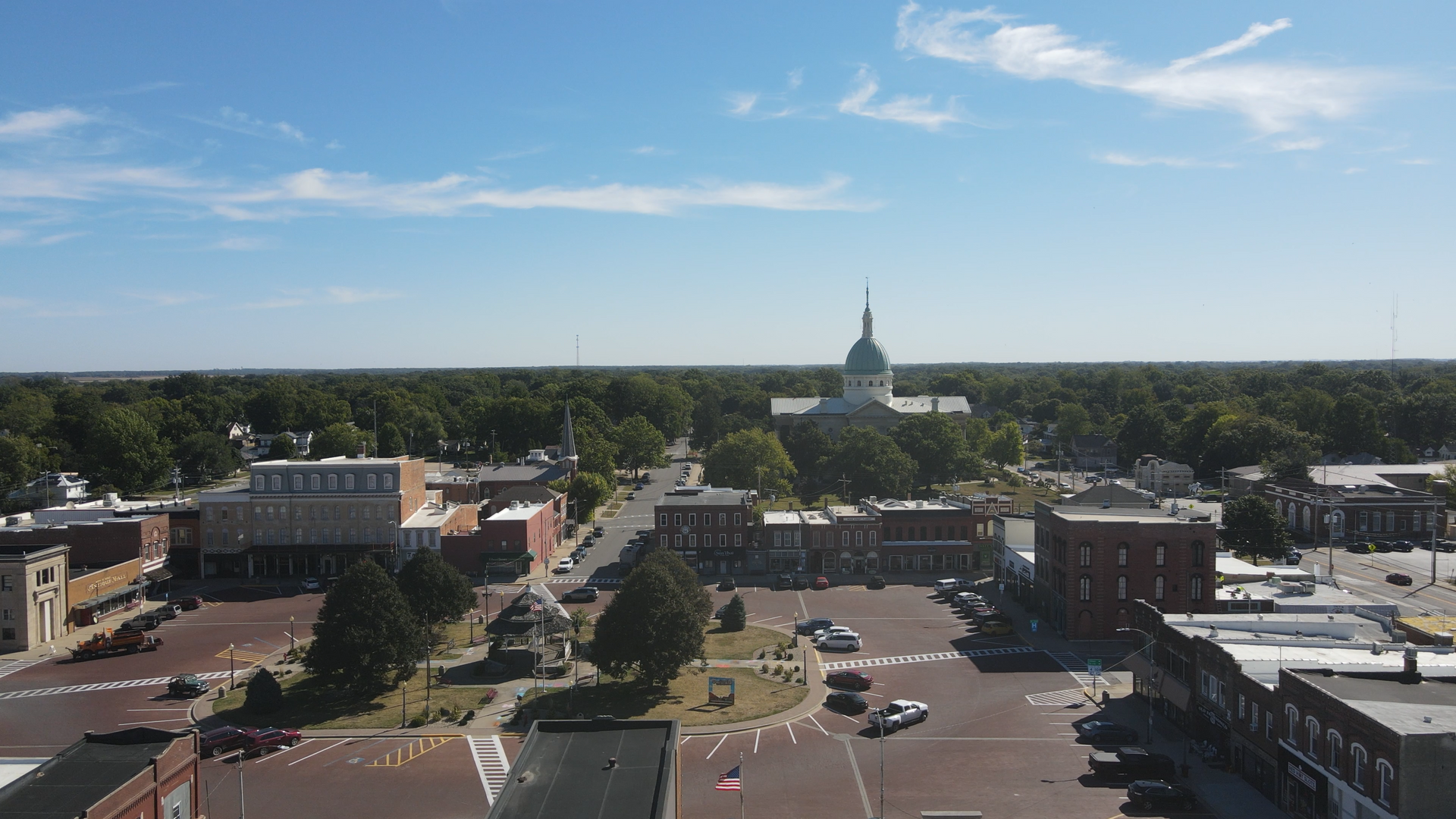 aerial view of carlinville in September