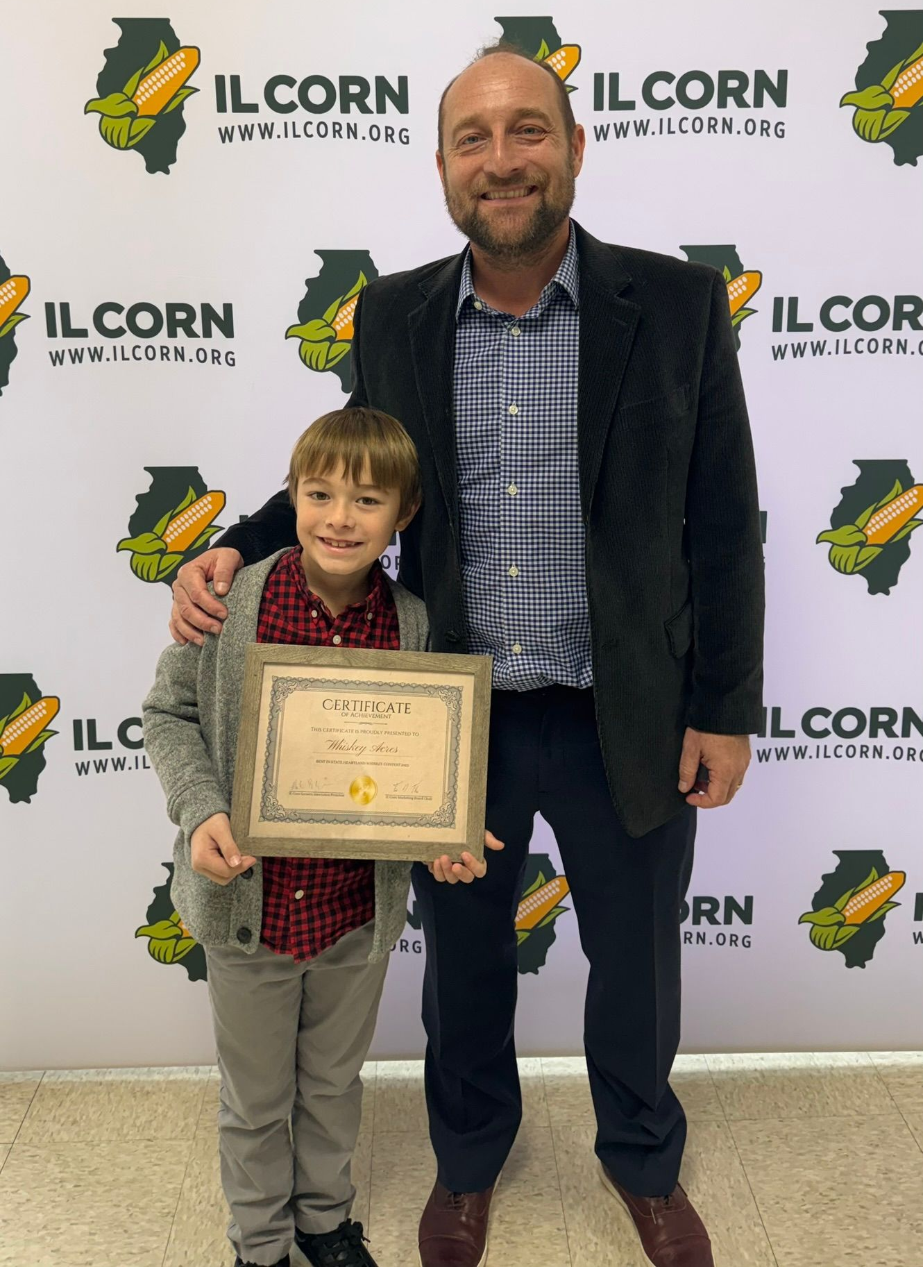 Co-Owner of Wishkey Acres, Nick Nagel with son