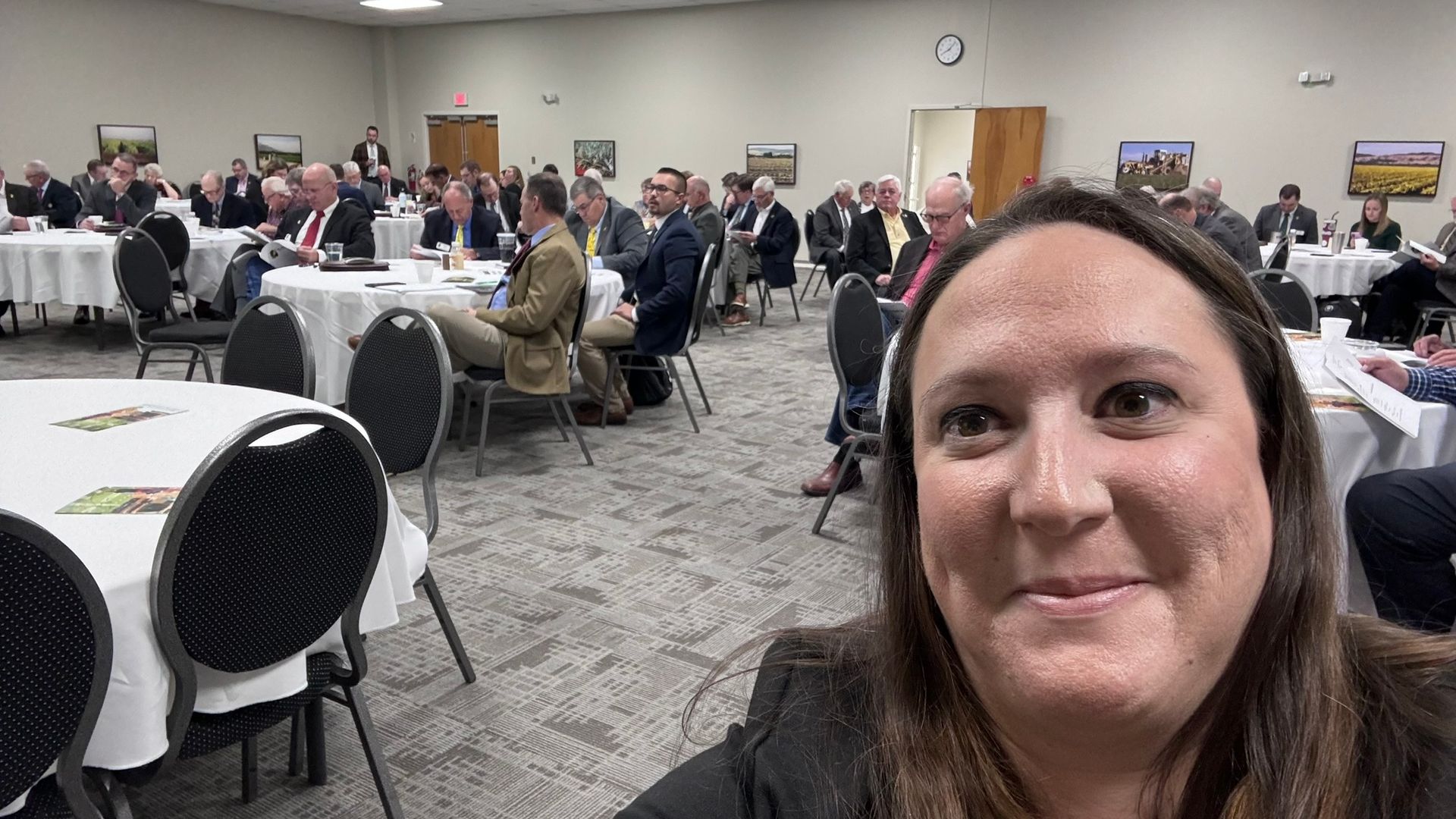 tara taking selfie at annual meeting