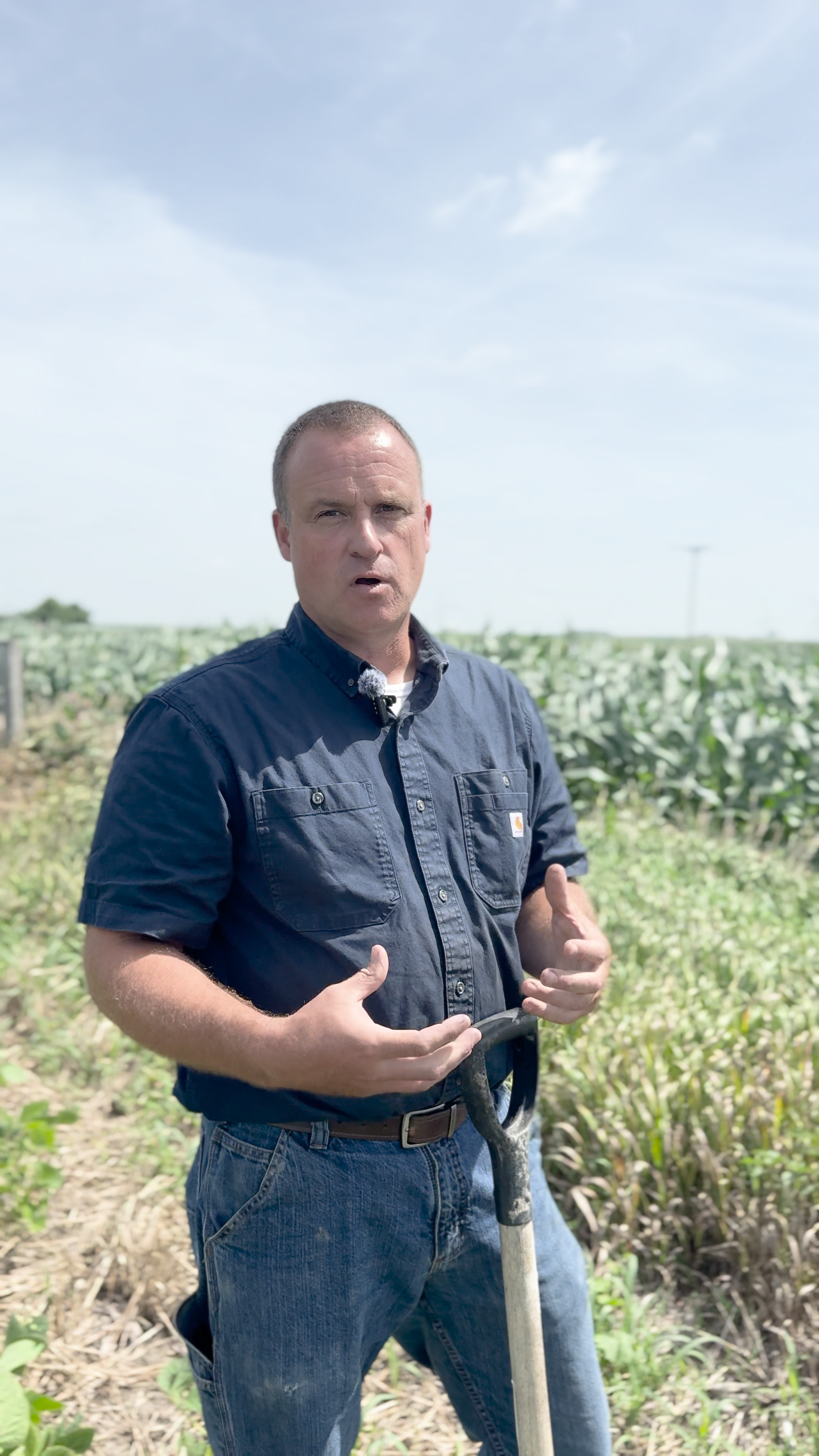 Jim Isermann on his farm