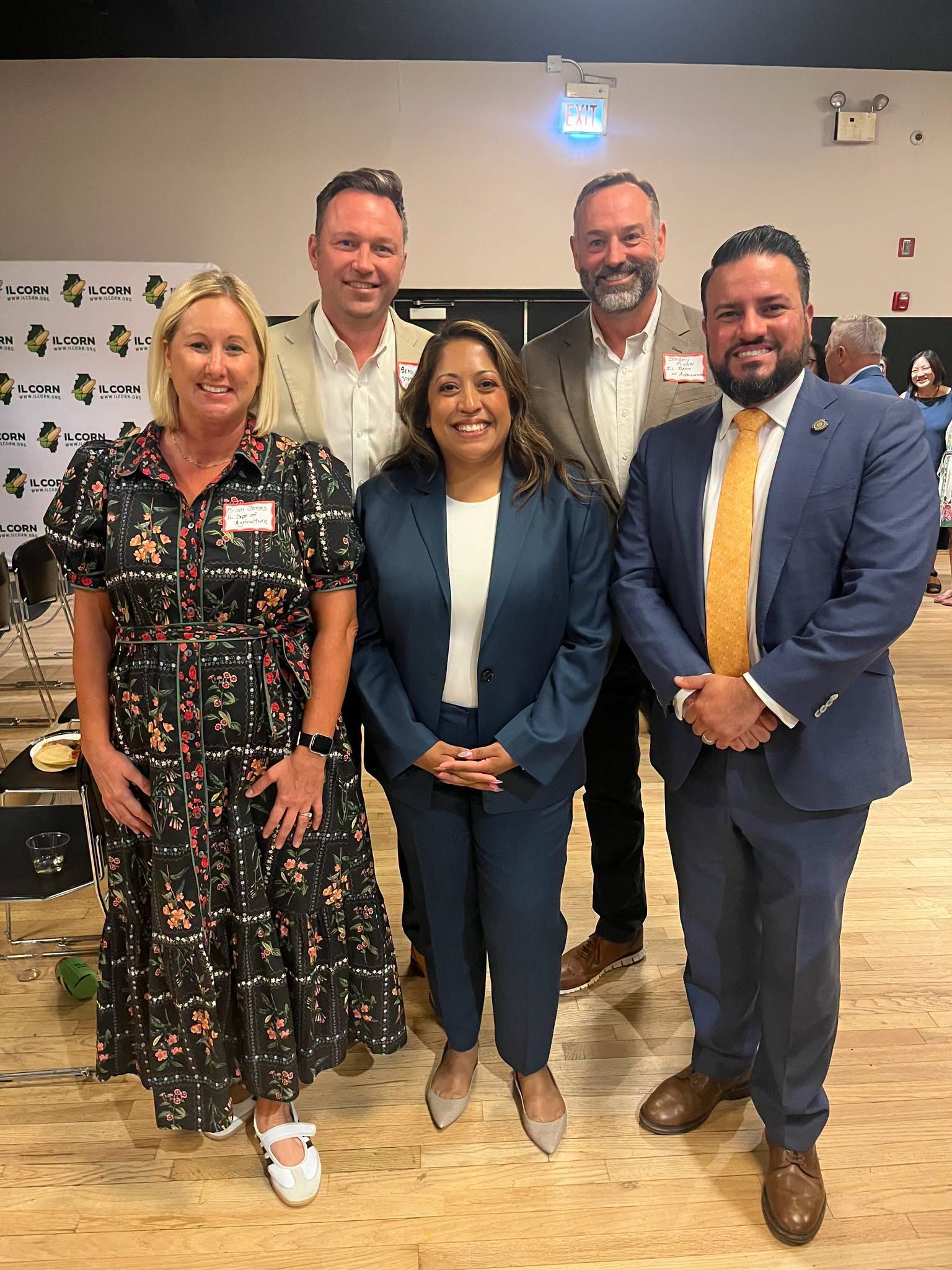 Dept. of Ag, Kristi Jones; IL Corn Brad Stotler; Sen. Celina Villanueva; Dept. of Ag, Jeremy Flynn; Sen. Omar Aquino